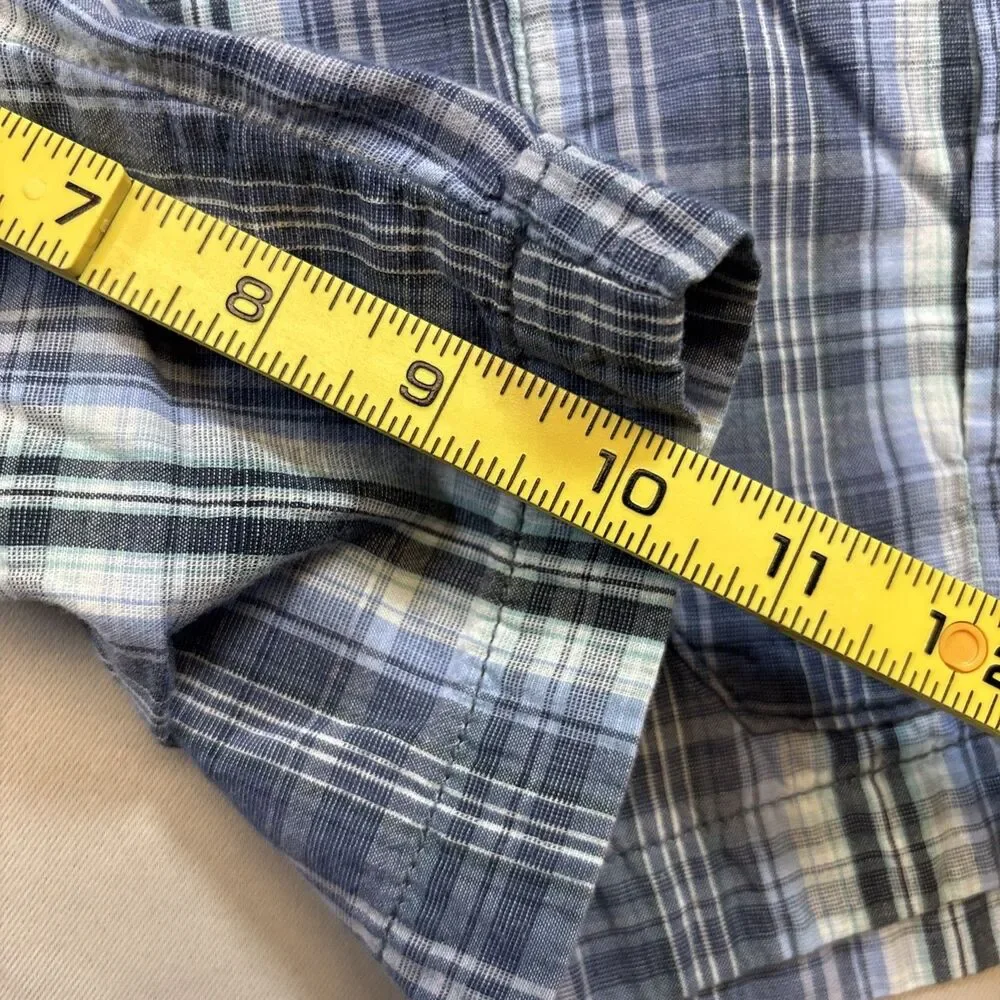 Tommy Bahama Relax‎ Chino Shorts Mens 42 Blue Check Plaid Cotton Casual 10”